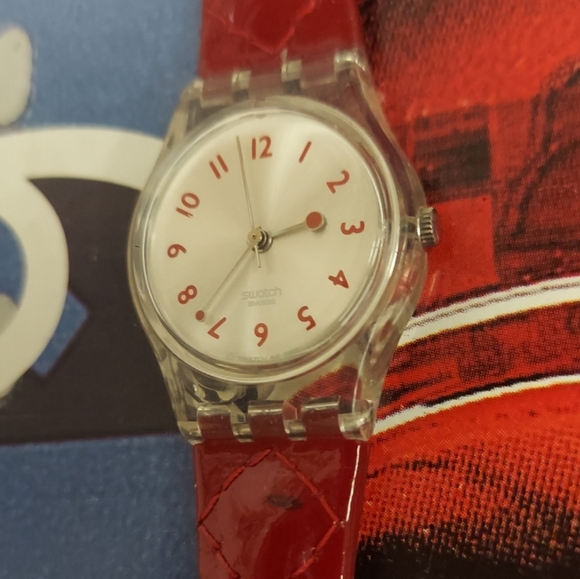 Swatch Watch STRAWBERRY JAM LK243 2004 Standard Ladies Rare Swiss Made Quartz - Picture 5 of 8